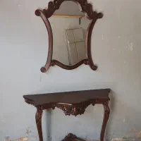 آینه و کنسول دیواری تمام چوب عتیقه ارسال ازاصفهان