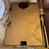 سینی اینه ای و ظرف میوه شیرینی قفس وشکلات خوری