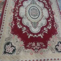 فرش یا تابلو فرش آنتیک برجسته طرح نیکو قدیمی سالم