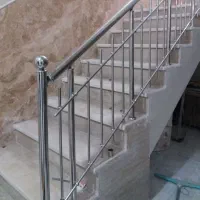 نرده استیل.حفاظ شیشه ای.شیشه سکوریت.هندریل استیل