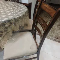 میز ناهارخوری ۴ نفره چوبی گرد