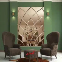 چوب ترمو ماربل آینه دکورکاغذ دیواری پرده فضاسبزچمن