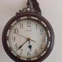 ساعت دیواری دو طرفه چوبی