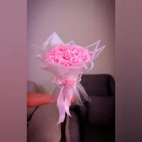 دسته گل روبانی