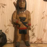 مجسمه چوبی سرخپوست ۴۲ سانتی پرکار