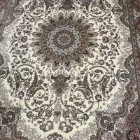 فرش ۱۲۰۰شانه طرح گلسار کرم