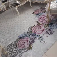 رو فرشی مخمل دور کش ترک ۱۲ متری