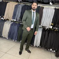 کت شلوار کاردین سبز کله غاز «بهنام پلیس»