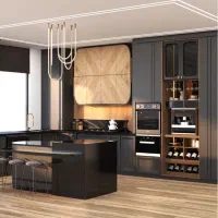 طراحی نما طراحی کابینت سه بعدی دکوراسیون داخلی