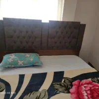 سمساری بزرگ عدالت تخت دونفره روکش چوب