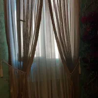 ۴گواره پرده جنس عالی زیر رو تزیینش طلایی