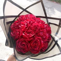 دسته گل و باکس روبانی