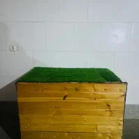 یک عدد میز پیشخوان مغازه چوب فلز