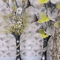 دو عدد گلدان با گل حراج