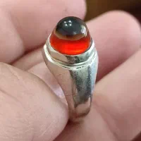 انگشتر نقره سنگ سه پوست آبدار