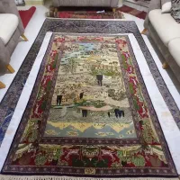 فرش‌دست‌بافت‌‌شادسر‌کاشان‌‌نقشه‌شکارگاه