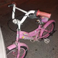 یک دوچرخه ۱۶ رنگ صورتی