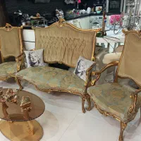 مبل چوب راش تمیز ۹نفره با میز نهارخوری