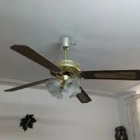 پنکه سقفی بسیار زیبا لوستری خارجی سالم