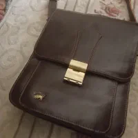 کیف دوشی مردانه گابریل رمز دار چرم طبیعی گاو
