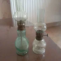 چراغ نفتی شیشه ای قدیمی