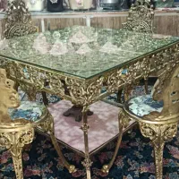 میز و صندلی  آلیاژ وبرنجی