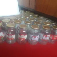 شیشه خالی بزرگ کوچک مربا رب شور ترشی سس بطری قوطی