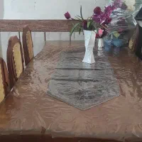 میز غذاخوری چوب اصل رنگ طبیعی نو