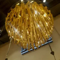 لوستر طرح آینه gold براق نو ، هنوز نصب نشده