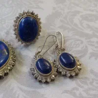 سرویس نقره باسنگ لاجورد