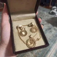 نیم ست طلا تیقانی