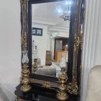 اینه کنسول برنجی خودش چوب