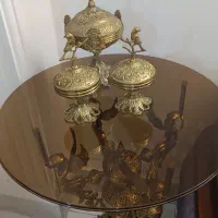 میز خاطره برنز وقندان شکلات خوری