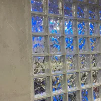 ترکیبی رنگی و ساده شیشه دکور بلوک ای