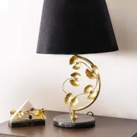 آباژور رومیزی برنجی دستساز گالری عزیزی مدل گل