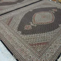 سرمه ای چهل رج گل ابریشم جفت نه متری