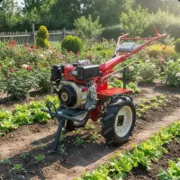 شخم زدن باغ با تیلر