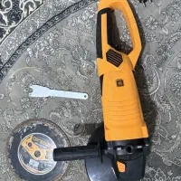 سنگ‌فرز سنگ‌بری بزرگ + صفحه برش و آچار در حد نو