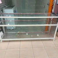 ویترین شیشه ای دو طبقه