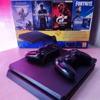 پی اس فور اسلیم/ ps4 slim  دو دسته اورجینال
