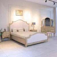 سرویس خواب کویین فرانسوی نیم سرویس خواب کاجی