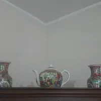 ست قوری گلدان گل مرغی