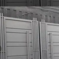 درب حیاطی.  نرده پله فرفوژه ولوله ای