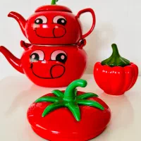 کتری قوری و قندان فانتزی بسیار جذاب و خاص کاملا نو