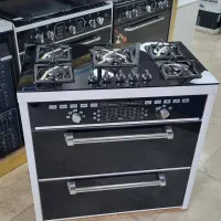 اجاق گاز طرح فر ۵شعله رویه شیشه ولوم بالا