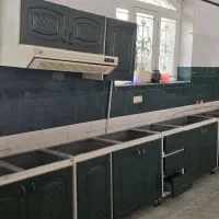 کابینت فلزی با سنگ و سینک