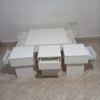 جلومبلی و میز عسلی هایگلاس