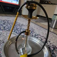 قلیان کرنو مدل نیویورک  طلایی شیشه ای آیس