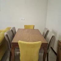 میز ناهار خوری ۶ نفره چوب راش اصل