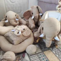 ست فیلی تشک گارد دار با عروسک فیلی و راکر